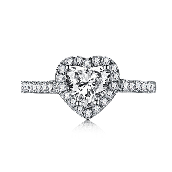 <ORIELL>Eternity Splashy Romantic Heart Shape Lover Ring