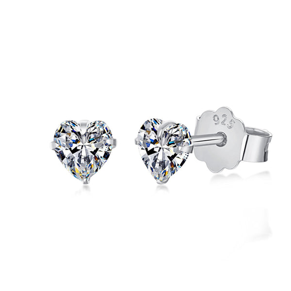 <ORIELL>Sparkling Heart Shaped Simple Earrings