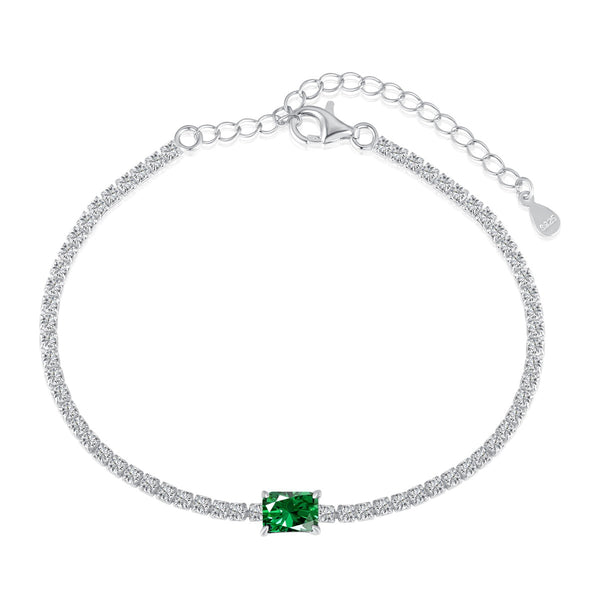 <ORIELL>1.0 Carat Unique Emerald Cut Banquet Bracelet