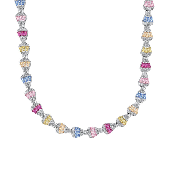 <ORIELL>Radiant Colorful Rainbow Necklace
