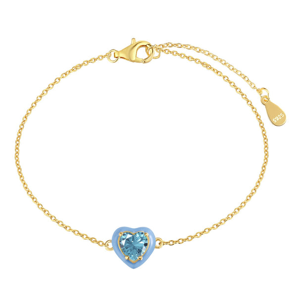 <ORIELL>Sparkling Romantic Heart Shape Lover Bracelet
