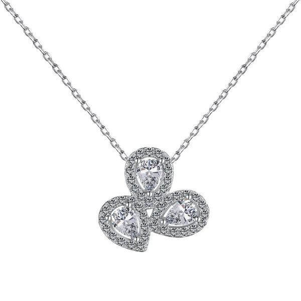 <ORIELL>Elegant Flower Shape Pear Cut Necklace