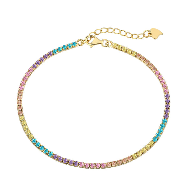 <ORIELL>Dazzling Colorful Round Cut Daily Bracelet