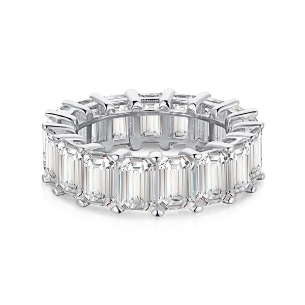 <ORIELL>0.75 Carat Elegant Emerald Cut Tennis Ring